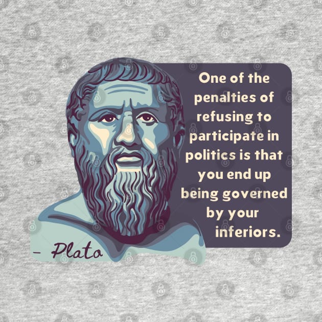 Plato Portrait and Quote by Slightly Unhinged